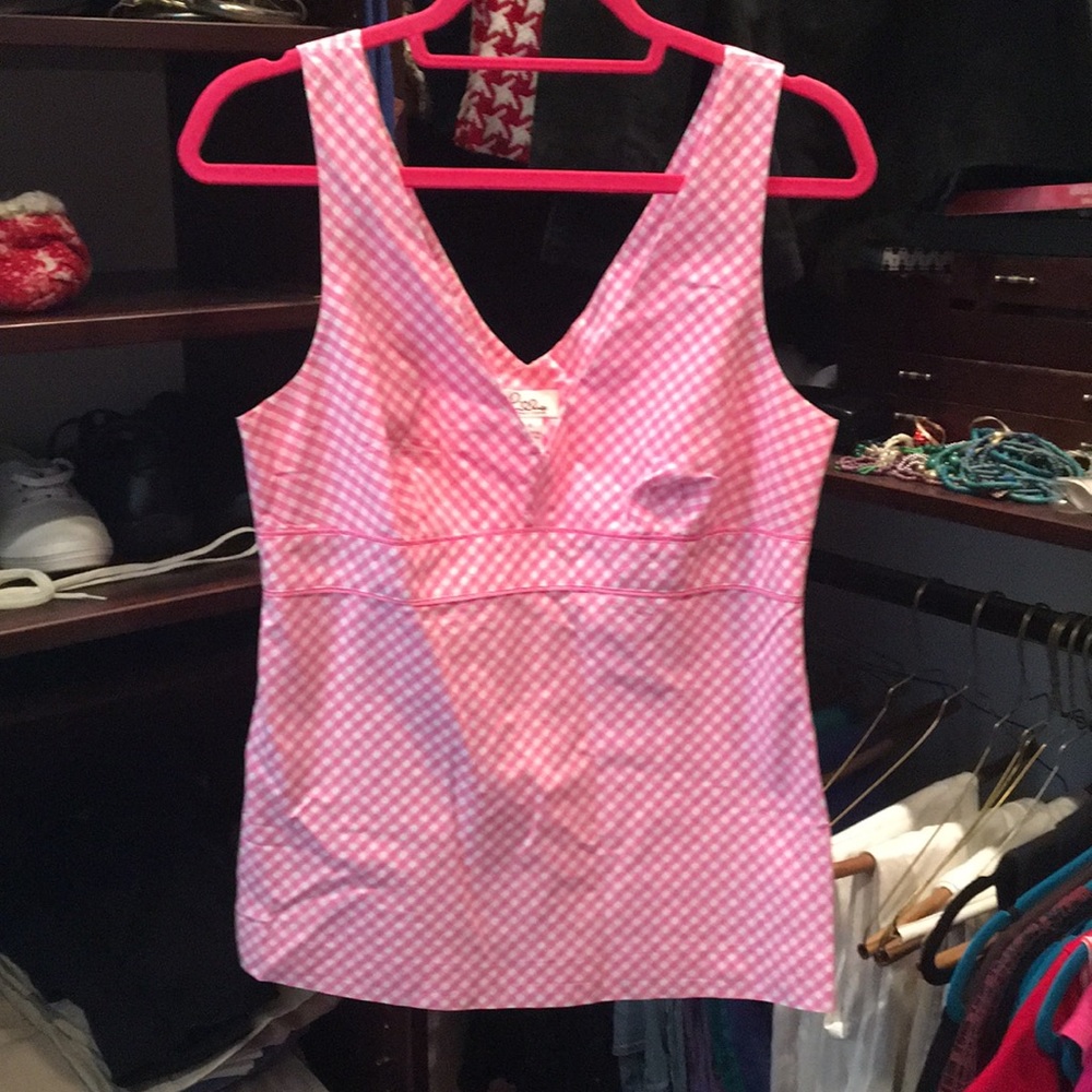 Lilly Pulitzer Pink Gingham Top